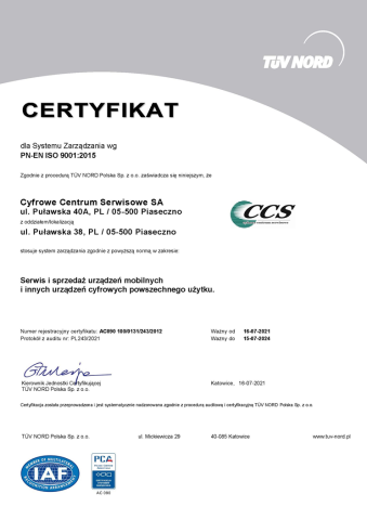 certyfikat